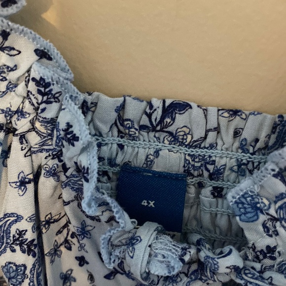 Blue Paisley Floral Print Dress - Picture 7 of 8